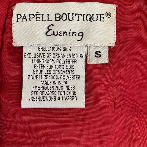 VINTAGE SILK PAPPEL BOUTIQUE BEADED SEQUIN TOP - Picture 10 of 10